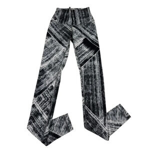 Lululemon Wunder Under Pant Full-On Luon Roll Down Heat Wave White Black